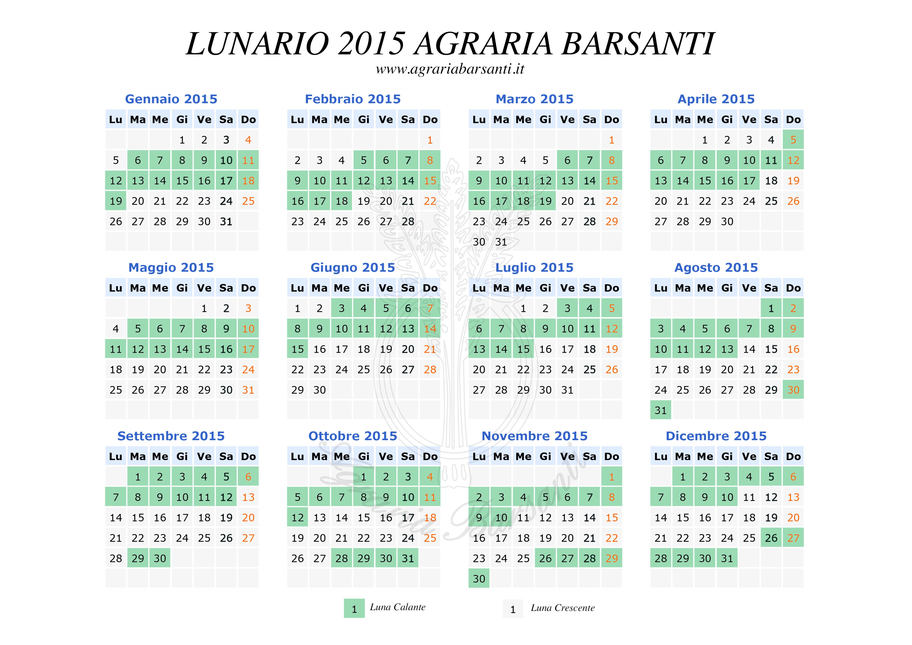 calendario lunario 2015