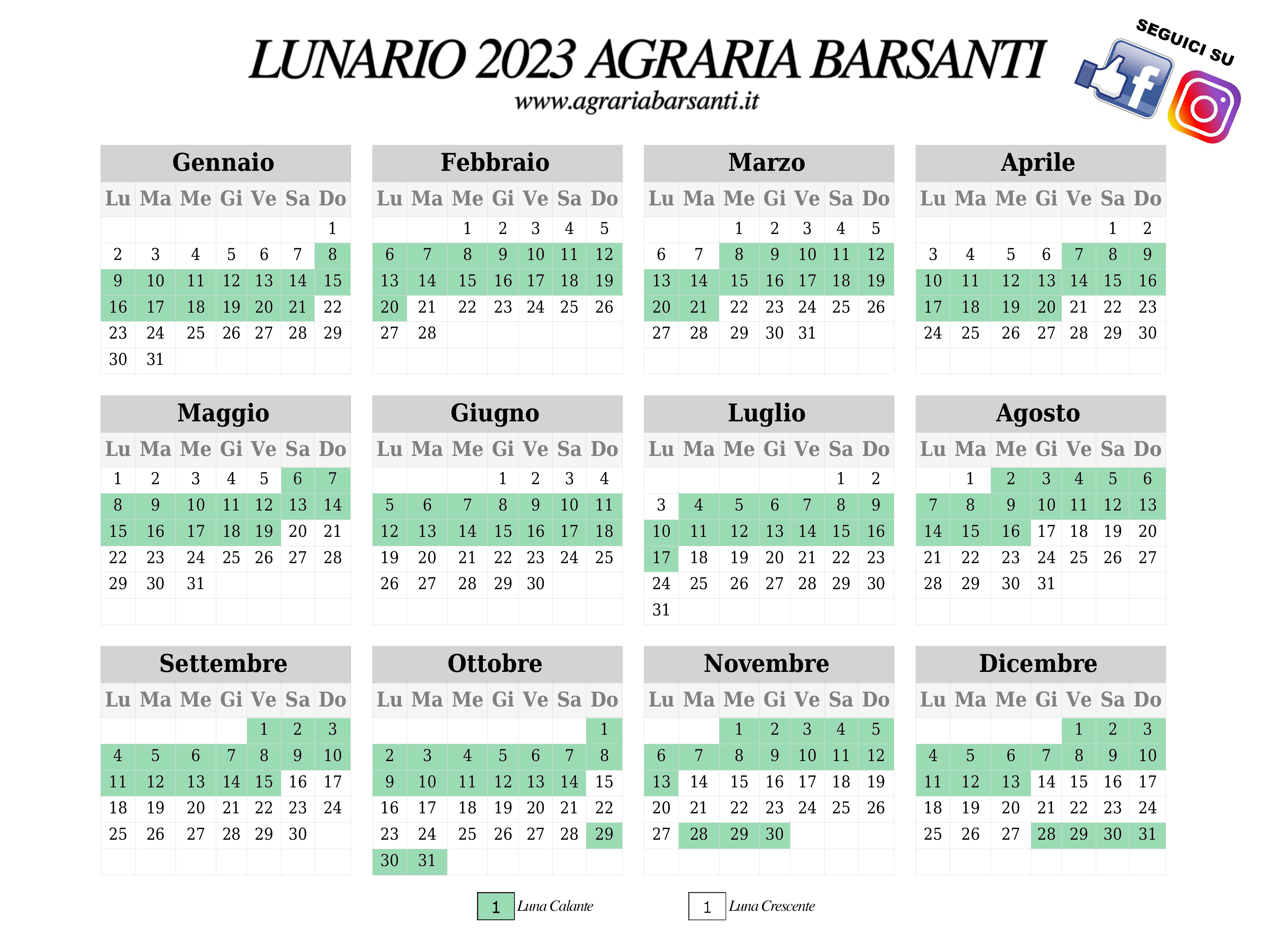 calendario lunario 2023