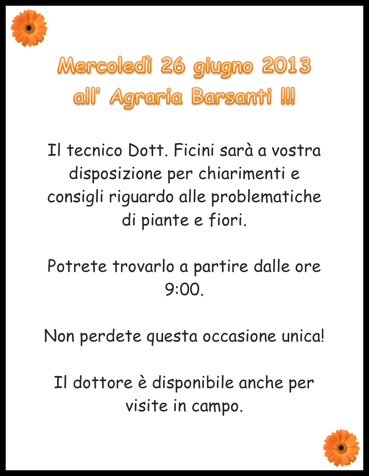 Eventi Agraria Barsanti